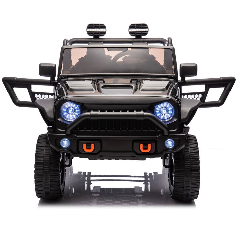 24V Electric Ride-On Truck for Kids, Two-Seater, Parental Remote Control, MP3, Bluetooth, Ages 3+