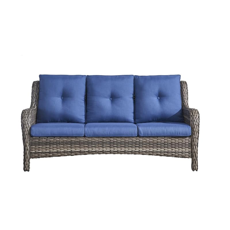 Gymojoy Outdoor Wicker 3 Seater Sofa Patio Sofa Set