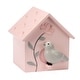 preview thumbnail 2 of 8, Lambs & Ivy Petals Pink/Gray Birdhouse Table Top Night Light LED Lamp
