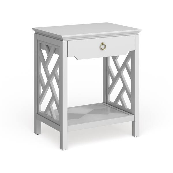 Shop Torrey Chippendale Style Nightstand By Greyson Living Overstock 20847906 White