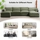 preview thumbnail 44 of 153, Corduroy Sectional Sofa with Removable Ottomans & Ultra-soft Cushions for Living Room & Bedroom