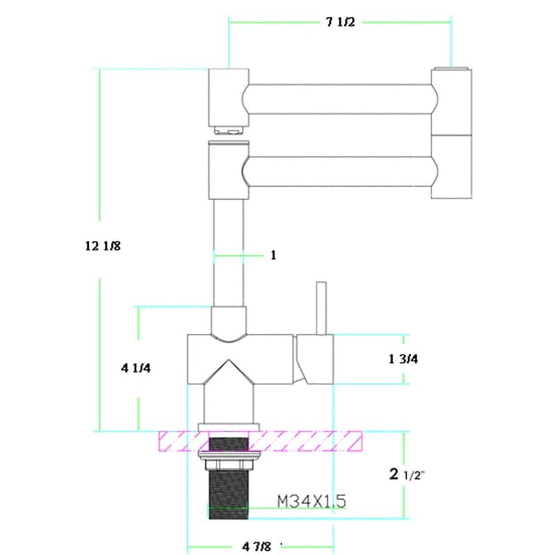 ALFI AB2038-BSS Brushed Silver Stainless Steel 12-inch Retractable Single-hole Kitchen Faucet