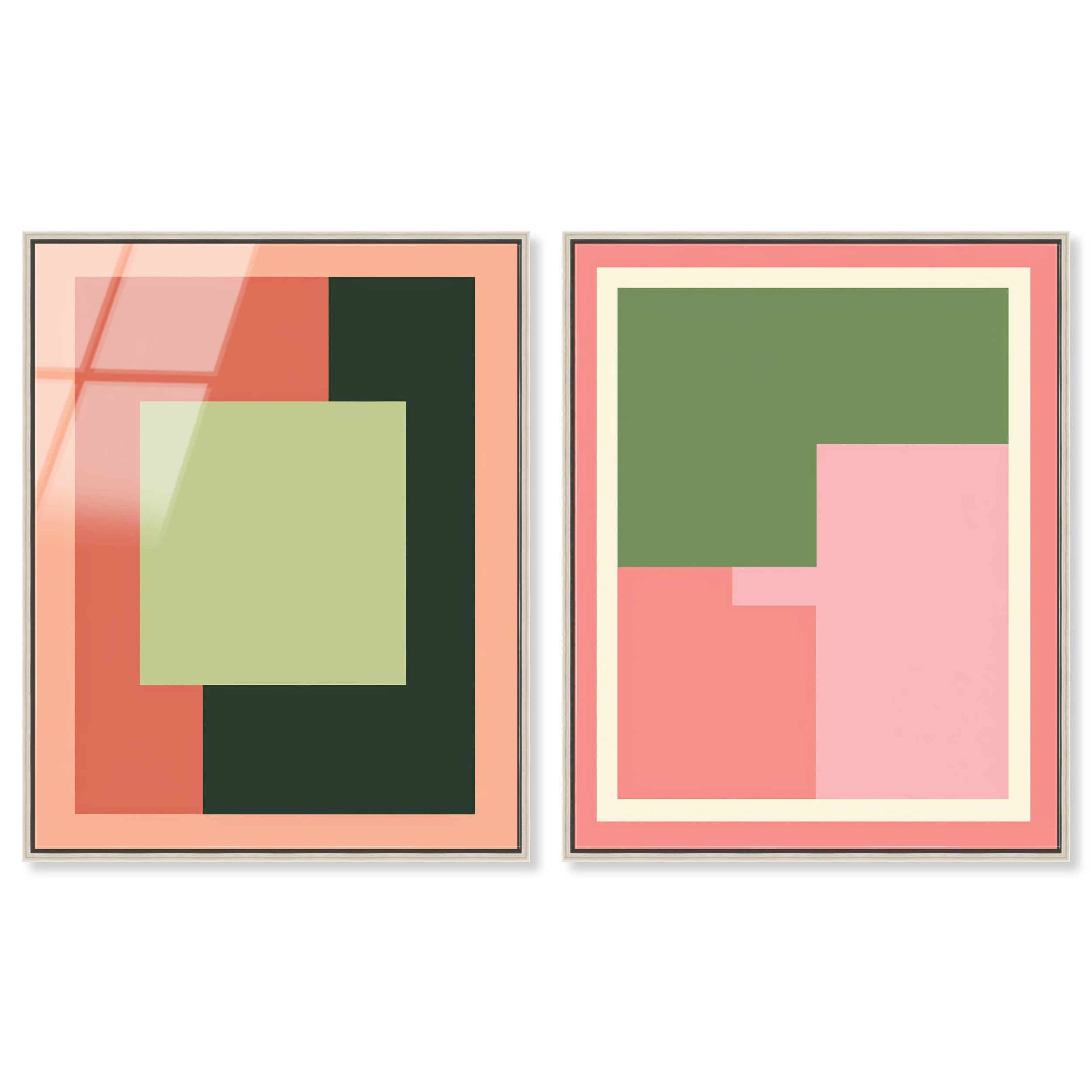 Geometric Harmony Modern Wall Decor Set Acrylic Print by Art Remedy