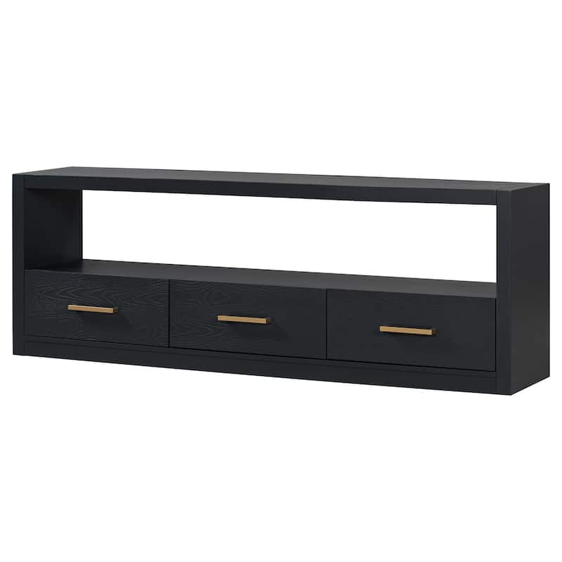 Roomfitters Stylish TV Stand with Ample Storage, Classic Design with Three Drawers and Spacious Surface for Living Room
