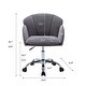 preview thumbnail 4 of 8, Modern Swivel Office Chair with Casters, Adjustable Lift Height, Grey