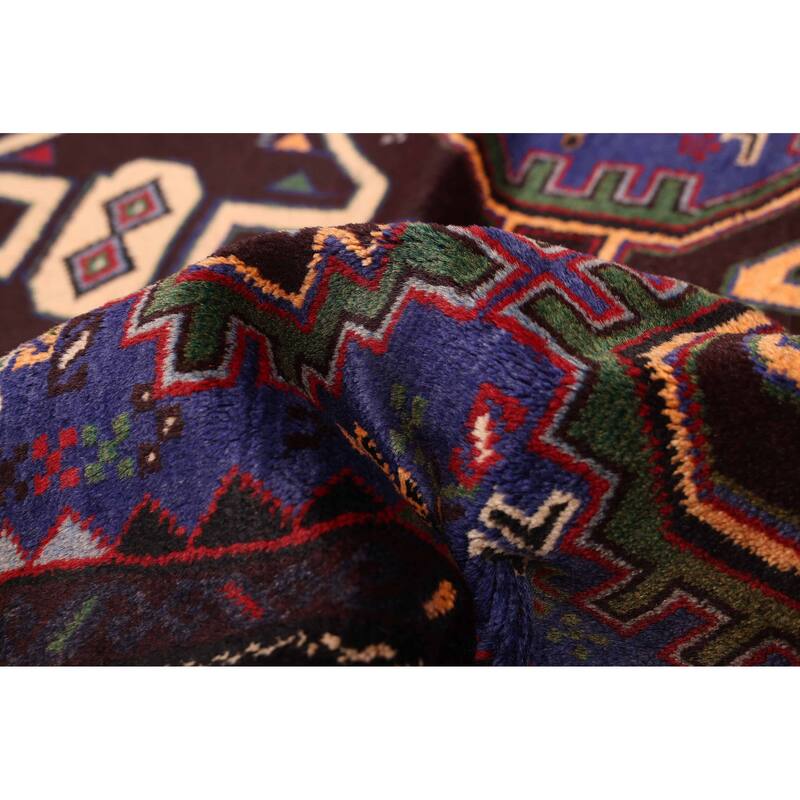 ECARPETGALLERY Hand-knotted Teimani Dark Blue Wool Rug - 3'7 x 6'6