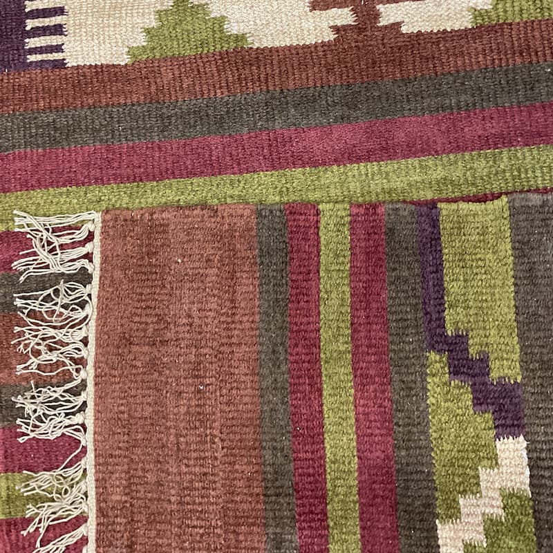 HERAT ORIENTAL Handmade 2'6 x 10'1 Chenille Geometric Kilim Runner - 2'6" x 10'1"