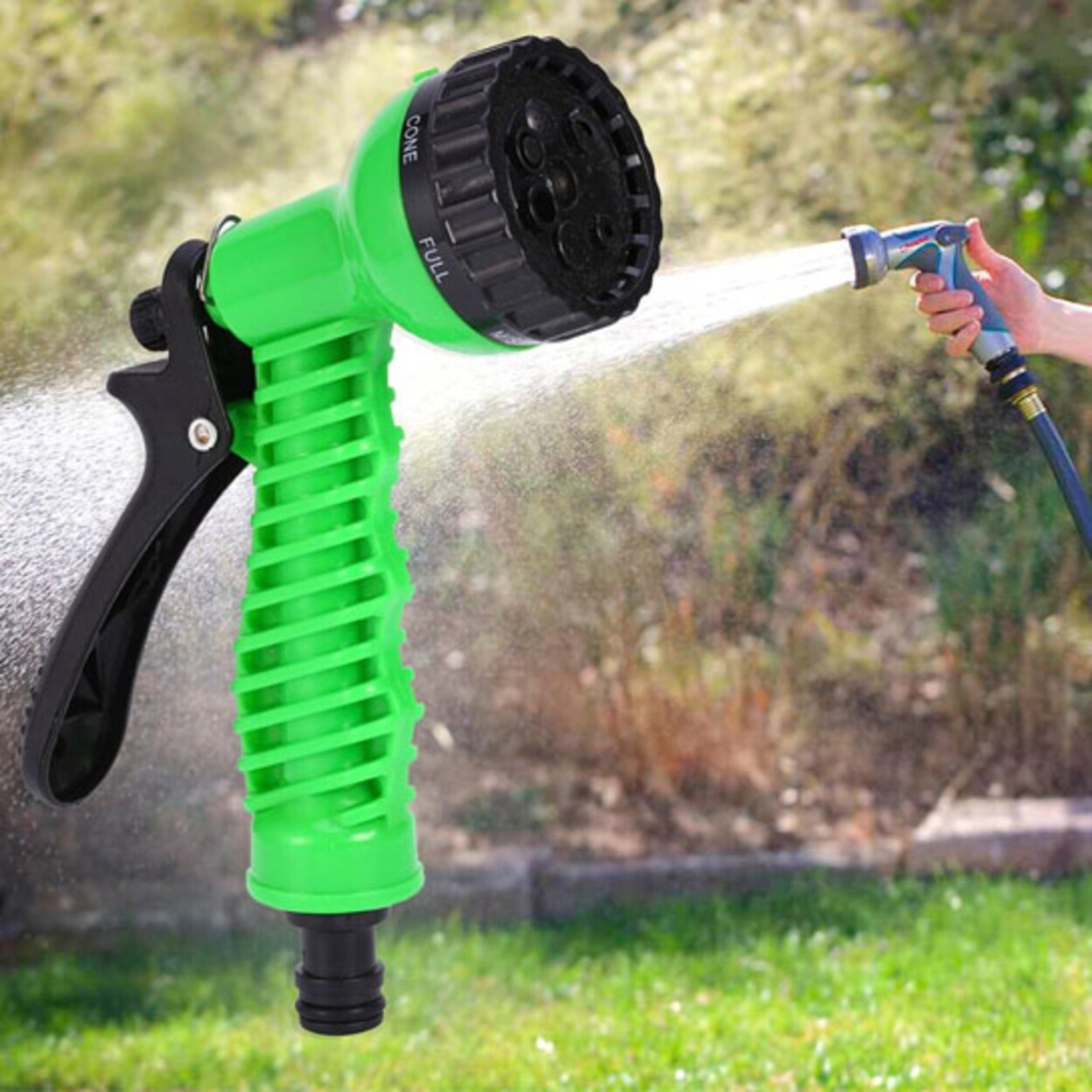 Shop New Blue Green Garden Yard Water Hose Spray Nozzle Head On Sale Overstock 31824115