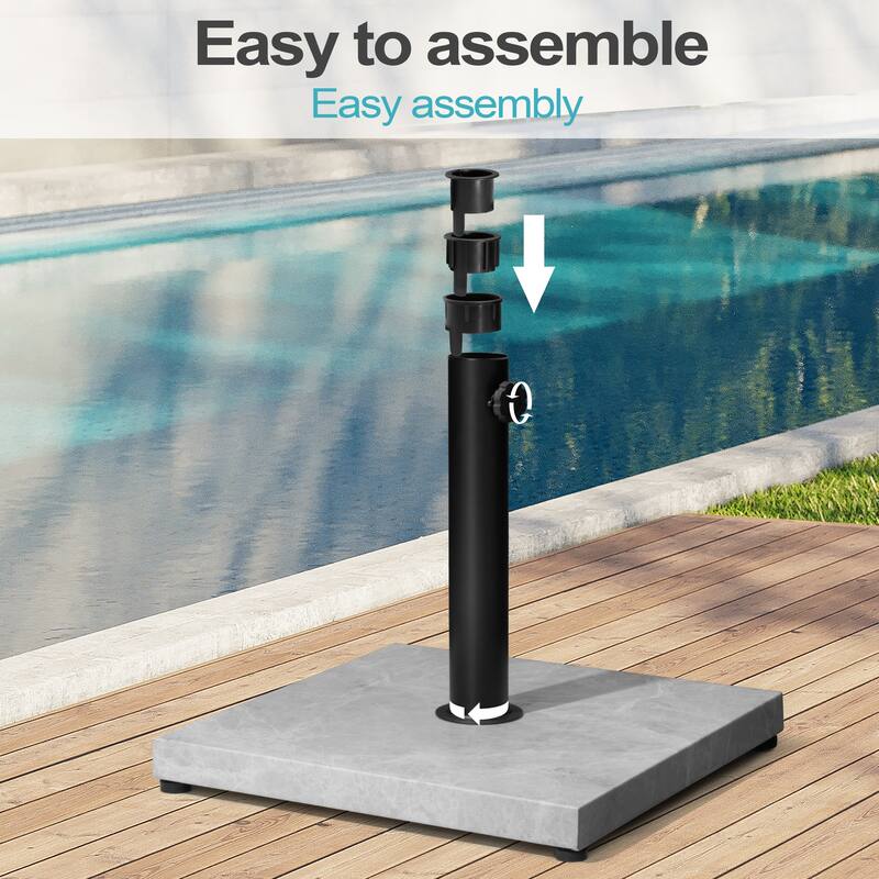 VredHom Outdoor Patio Market Umbrella Square Base Stand