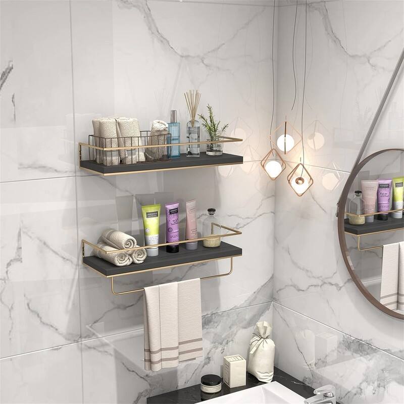 Floating Shelves Set of 2 - 16.8"D x 6.7"W x 3.9"H