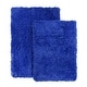 preview thumbnail 20 of 63, Porch & Den Lorena Shaggy/ Non-slip Rubber Backed Bath Rug Set 2 Piece Set - Royal Blue
