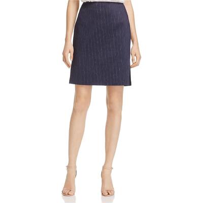 Dylan Gray Womens Pinstripe Midi Pencil Skirt,, Blue, 4