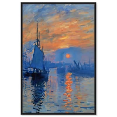 Art Remedy Till Dusk Framed Sailing 1 Piece Canvas Wall Art