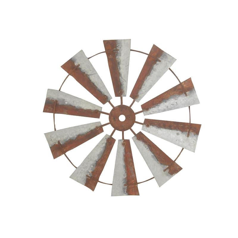 Metal Windmill Indoor Outdoor Home Wall Decor - Roche River Decor