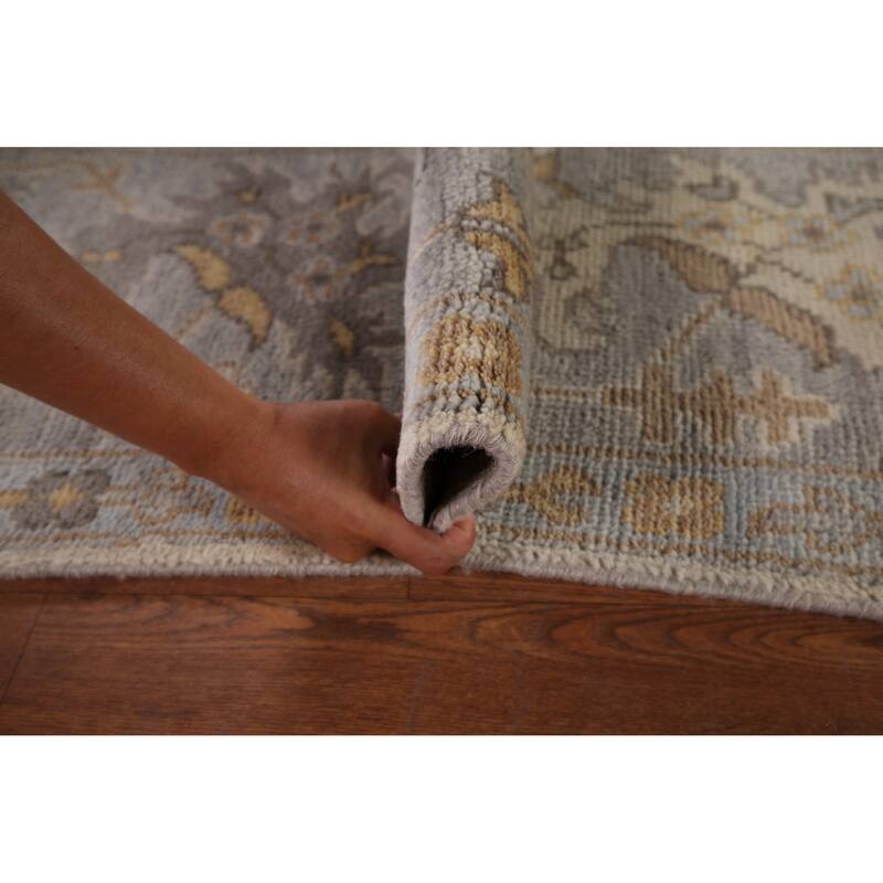 Oushak Indian Area Rug Hand-Knotted Wool Carpet - 8'2"x 9'10"