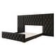 preview thumbnail 12 of 23, CraftPorch 3 Piece Bedroom Nightstands Set Luxurious Velvet Tufted Platform Bed