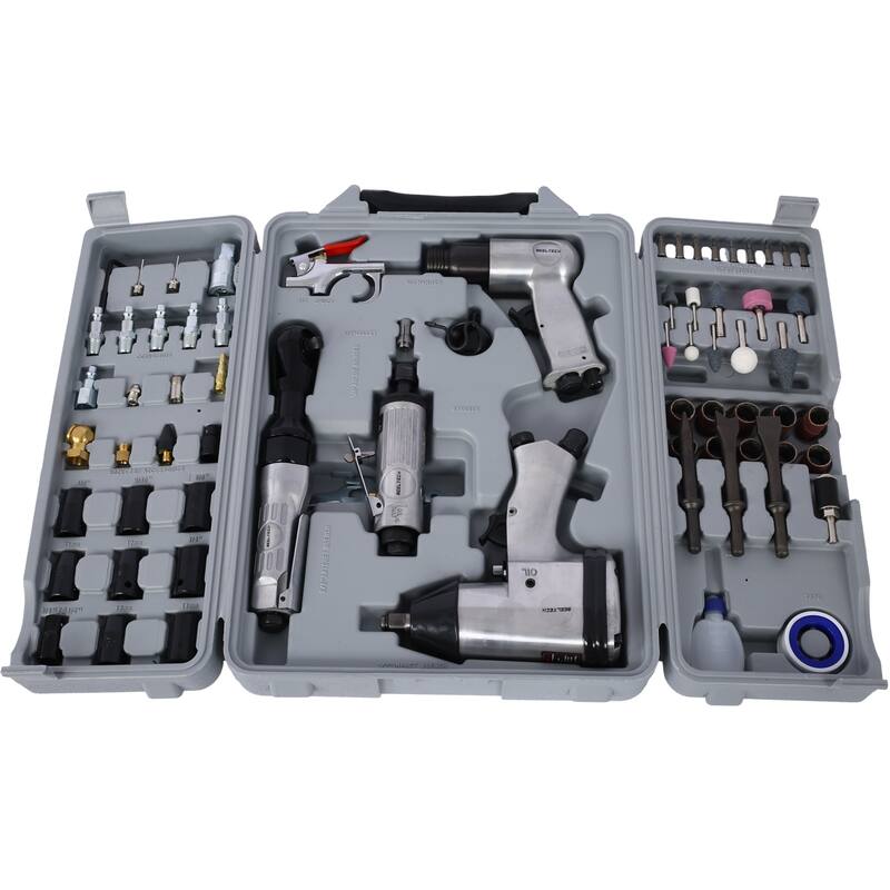 71 Piece Air Tool and Accessories Kit with Storage Case - 17"Lx10"Wx3"H