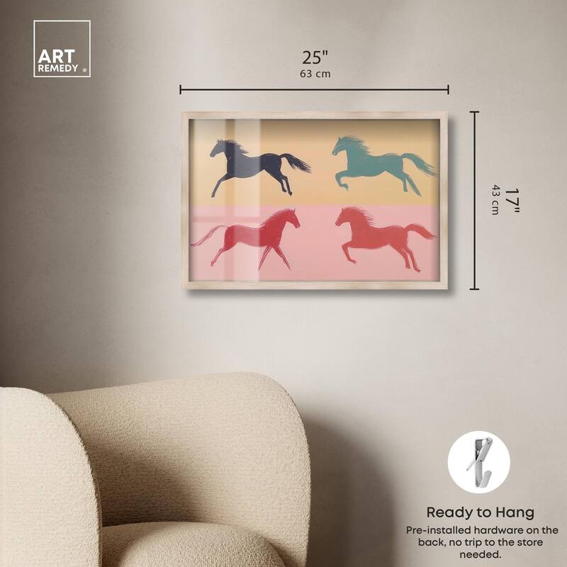 Galloping Quartet Shadowbox by Art Remedy