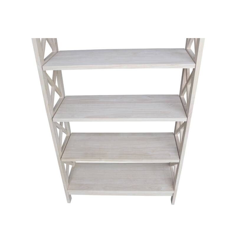 Unfinished Parawood X-sided Shelf Unit
