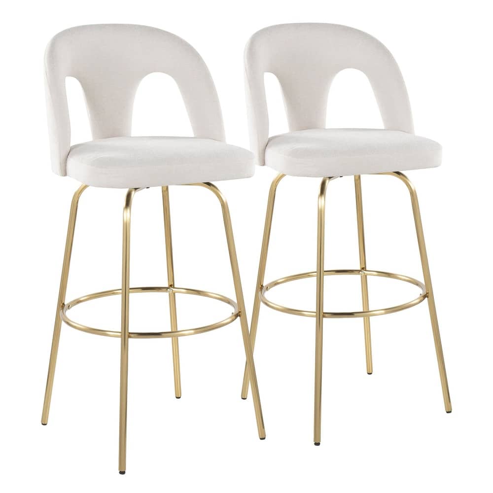 Ava Upholstered 30" Fixed-Height Barstool - Set of 2