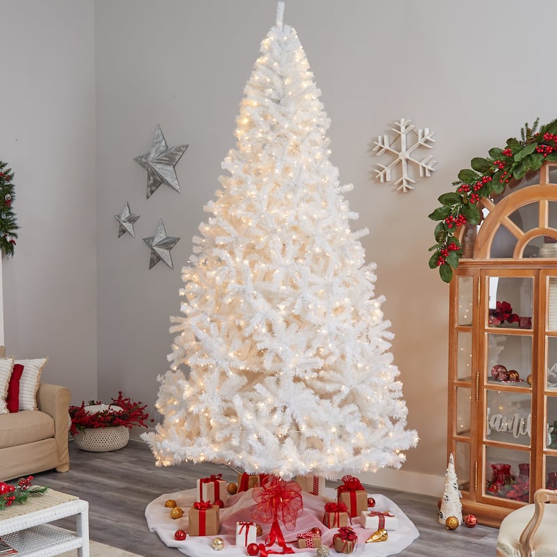 11' White Christmas Tree with 2720 Bendable Branches - 132