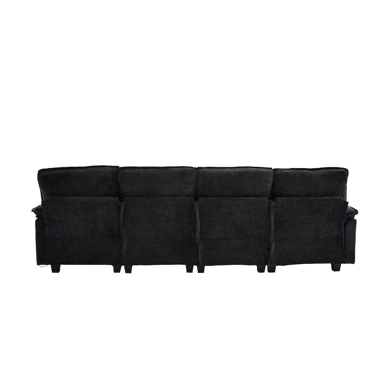GDFStudio - Lara 106" U Shape Sectional Sofa Cloud Couch for Living Room