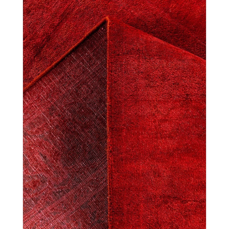 Contemporary Overdyed Wool Hand Knotted Runner - 2' 7" x 15' 9"