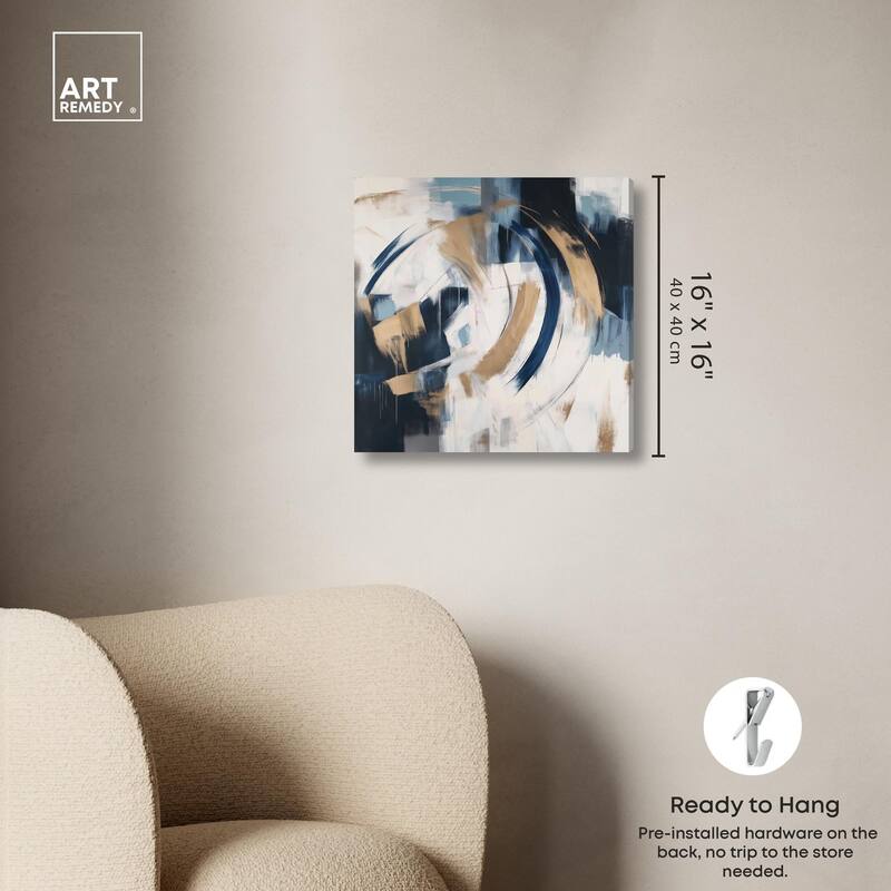 Golden Vortex I Canvas by Art Remedy, Gallery Wrapped