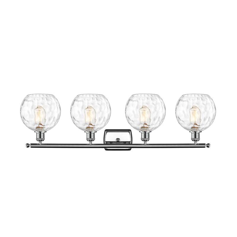 Innovations Lighting Athens Water Glass - 4 Light 36" Bath Vanity Light - 8"Shade