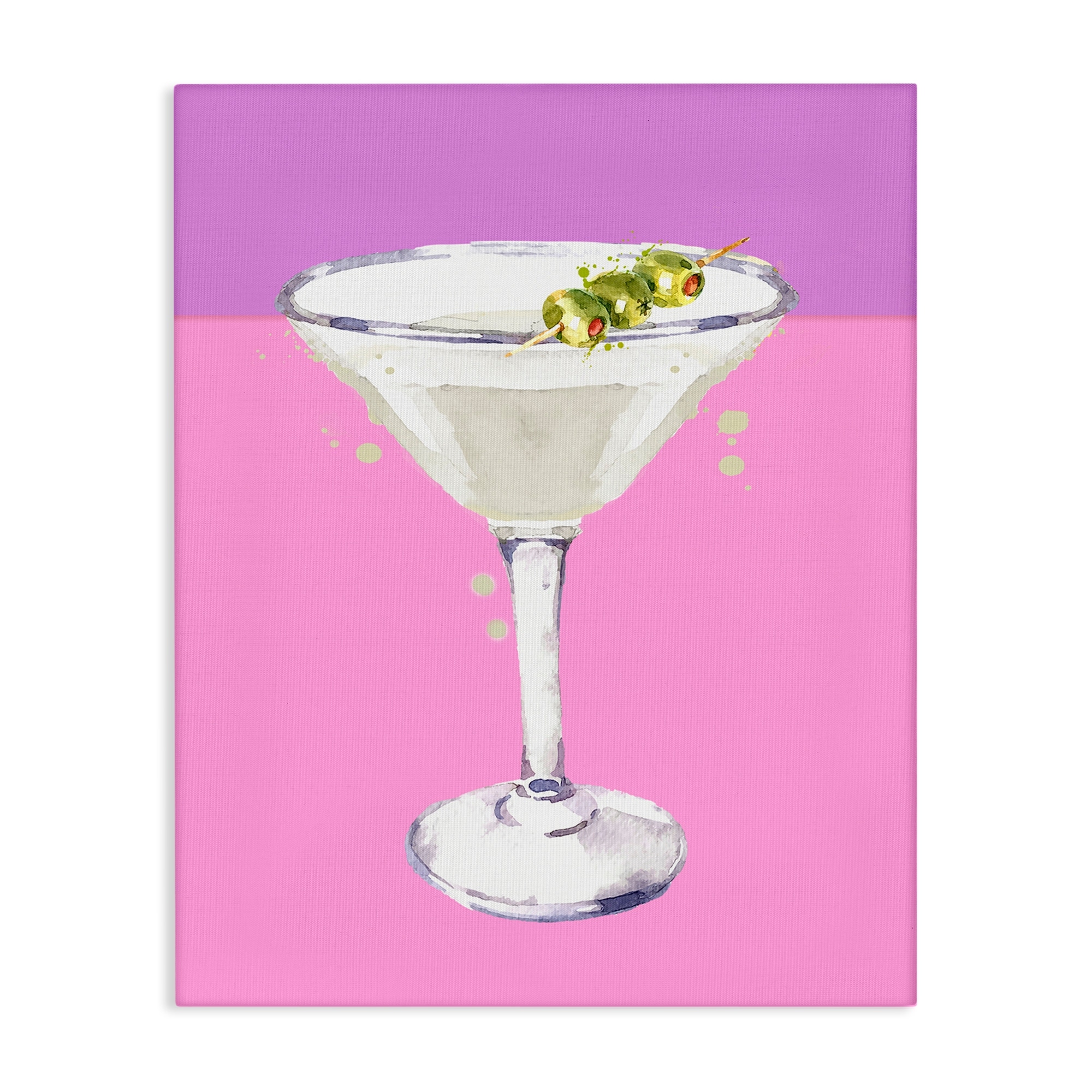 Stupell Bright Olive Martini Canvas Wall Art Design By Susan Jill