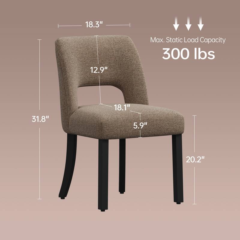 Set of 2/4/6 Modern Fabric Upholstered Dining Room Chair Kitchen Chairs with Wood legs