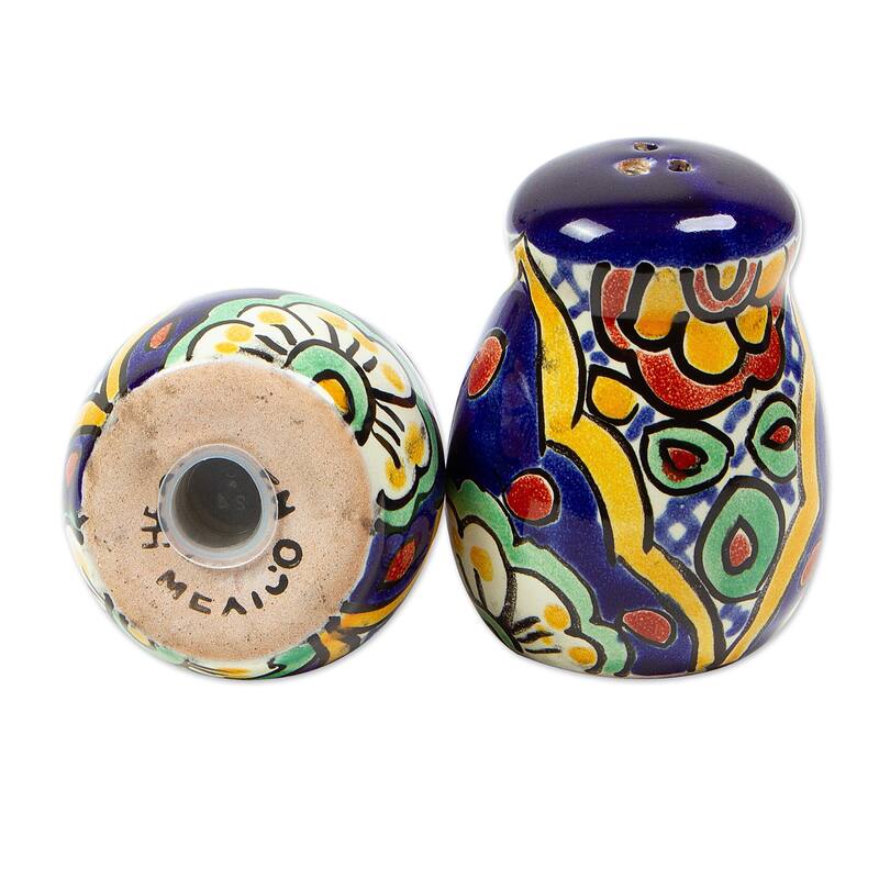 Novica Handmade Hidalgo Fiesta Ceramic Salt And Pepper Shakers (Pair)