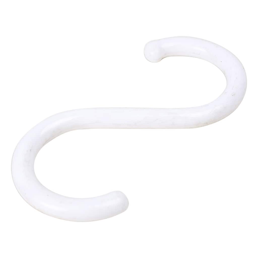 4pcs Plastic S Shape Hooks Hangers Clasp for Bags Pants Organizer - White