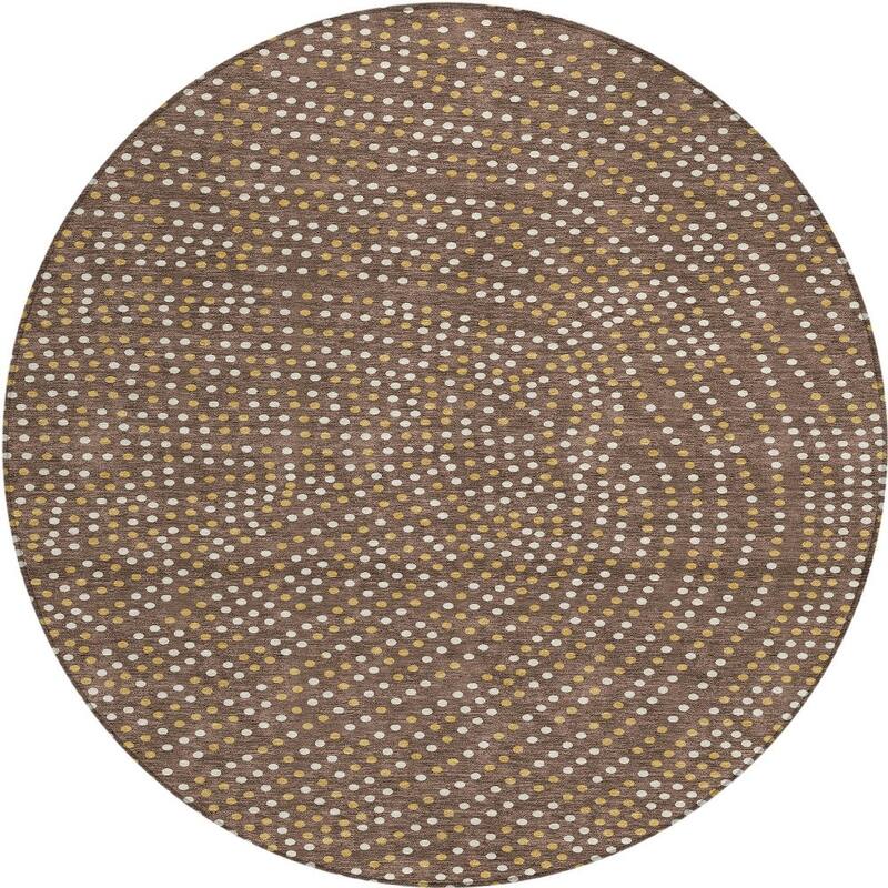 HomeRoots Polka Dot Transitional Rectangle Outdoor Rug
