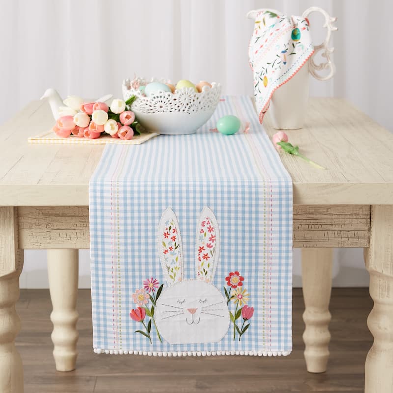 DII Happy Bunny Reversible Table Runner 14x72 inch