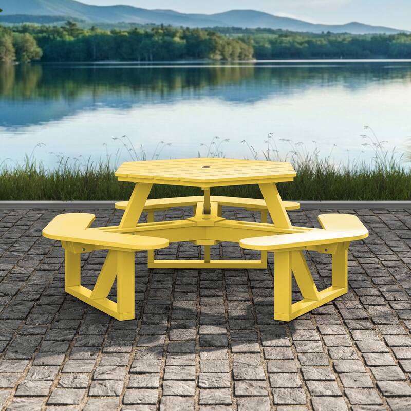 Shoreline Hexagon Picnic Table
