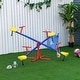 preview thumbnail 2 of 8, Kids Seesaw Swivel Teeter Totter with 360° Spinning, 4 Seater Seesaw Outdoor Playground Equipment for Backyard