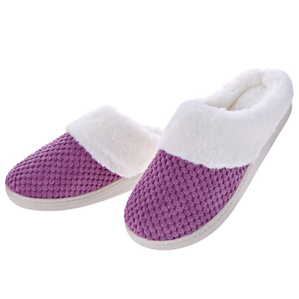 fuzzy slip on shoes