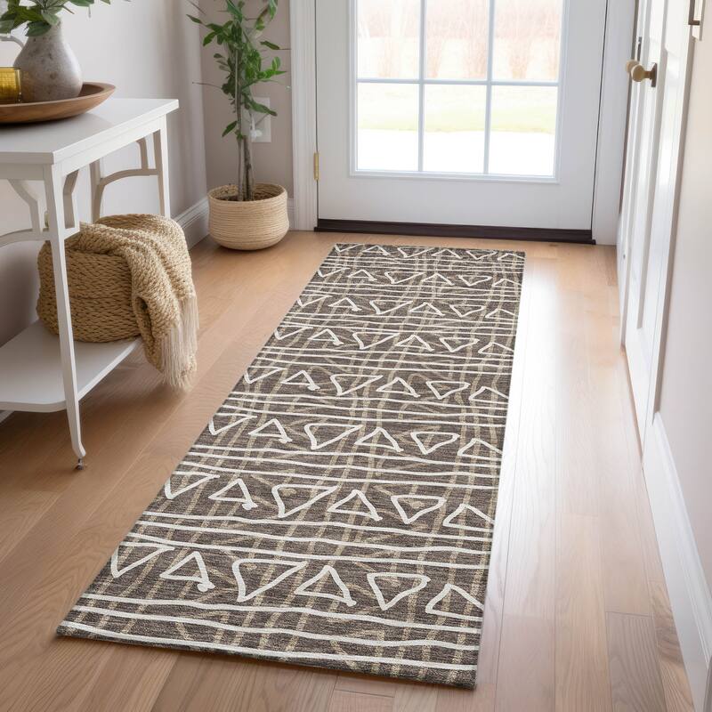 Machine Washable Indoor/ Outdoor Chantille Morrocan Boho Rug
