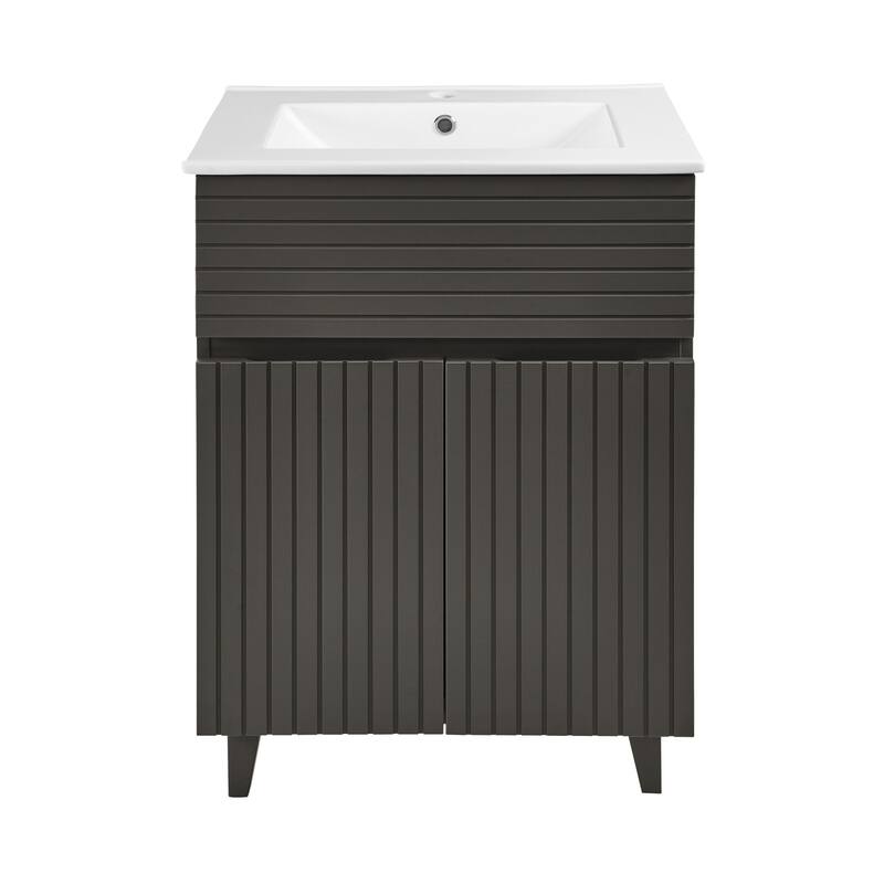 Swiss Madison SM-BV271 Bernay 24" Free Standing Single Basin Vanity - Cedar Grey