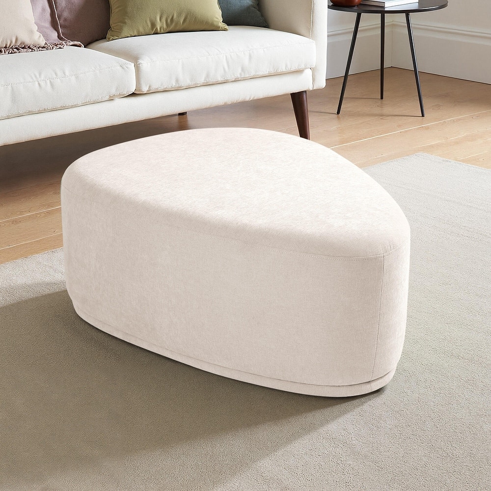 Modern Triangular Upholstered Accent Ottoman