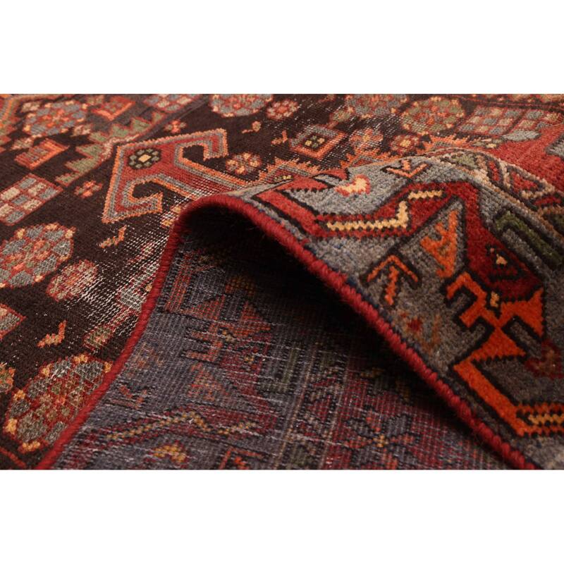 ECARPETGALLERY Hand-knotted Antalya Vintage Dark Red Wool Rug - 3'10 x 6'4
