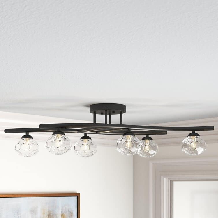 Maxax 6 - Light 29.1'' Sputnik Geometric Semi Flush Mount