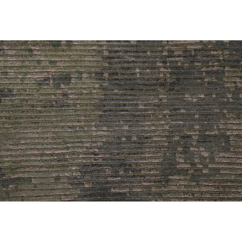 Striped / Abstract Oriental Area Rug Handmade Wool Carpet - 6'0"x 9'1"