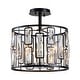 preview thumbnail 1 of 5, C Cattleya 4-Light Crystal Semi Flush Mount Ceiling Light Fixture - W13.5"xL13.5"xH13.75" W13.5"xL13.5"xH13.75"