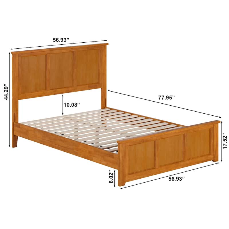 Charlotte Solid Wood Low Profile Platform Bed with Matching Footboard