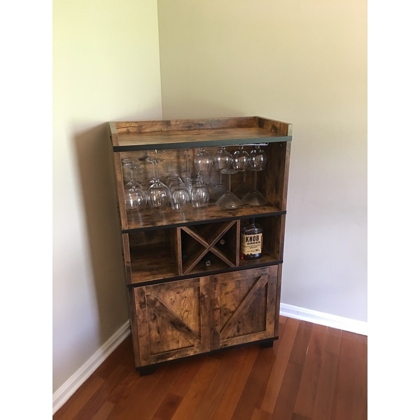 Furniture Of America Wesleyan Rustic Farmhouse Wine Cabinet Furniture Of America Wesleyan Rustic Farmhouse Wine Cabinet Buffet On Free Shipping Today 20735360