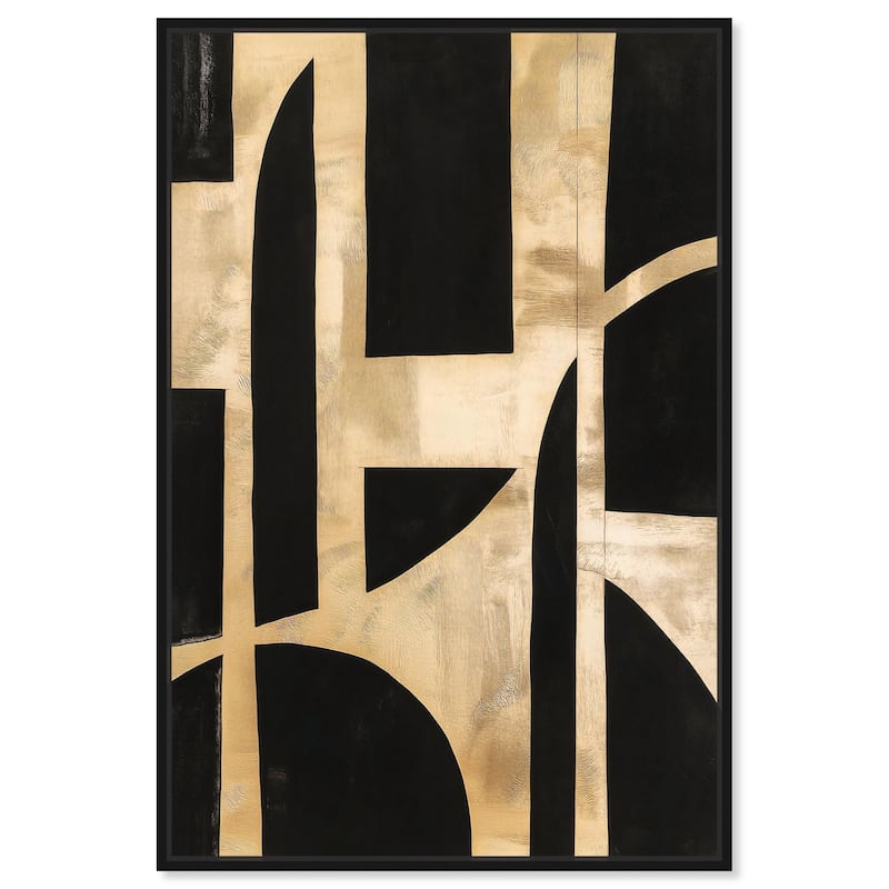 Noir and Gold II Canvas by Art Remedy - Black - 30" x 45"