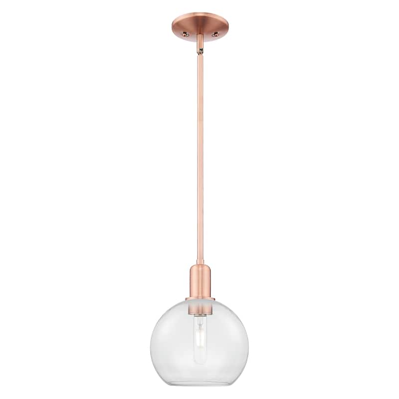 Innovations Lighting Endless Possibilities Arcadia - Athens - 1 Light 8" Stem Hung Mini Pendant - Clear/Antique Copper
