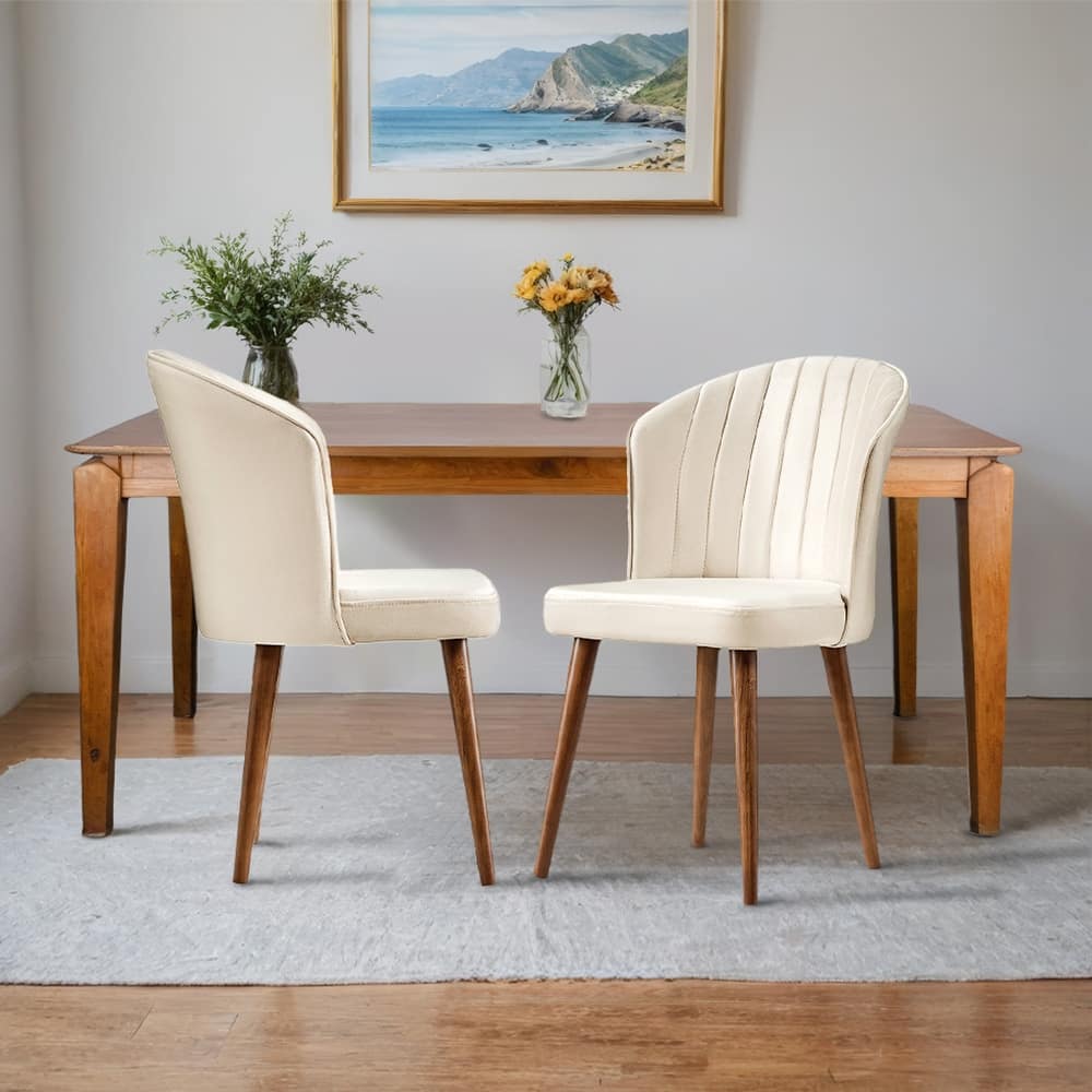Roswell Mid-Century Modern Velvet Dining Chair (Set of 2)